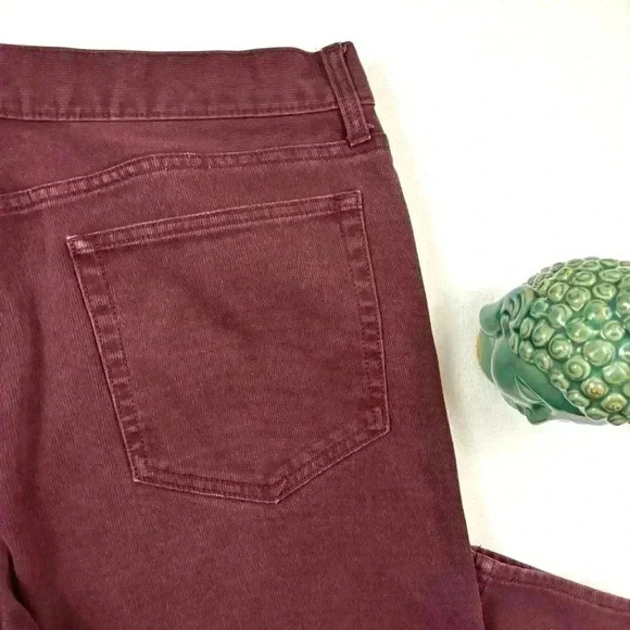 J. Crew The Sutton Maroon Ribbed Straight Leg Mens Pants Size 33/32 - Picture 8 of 14